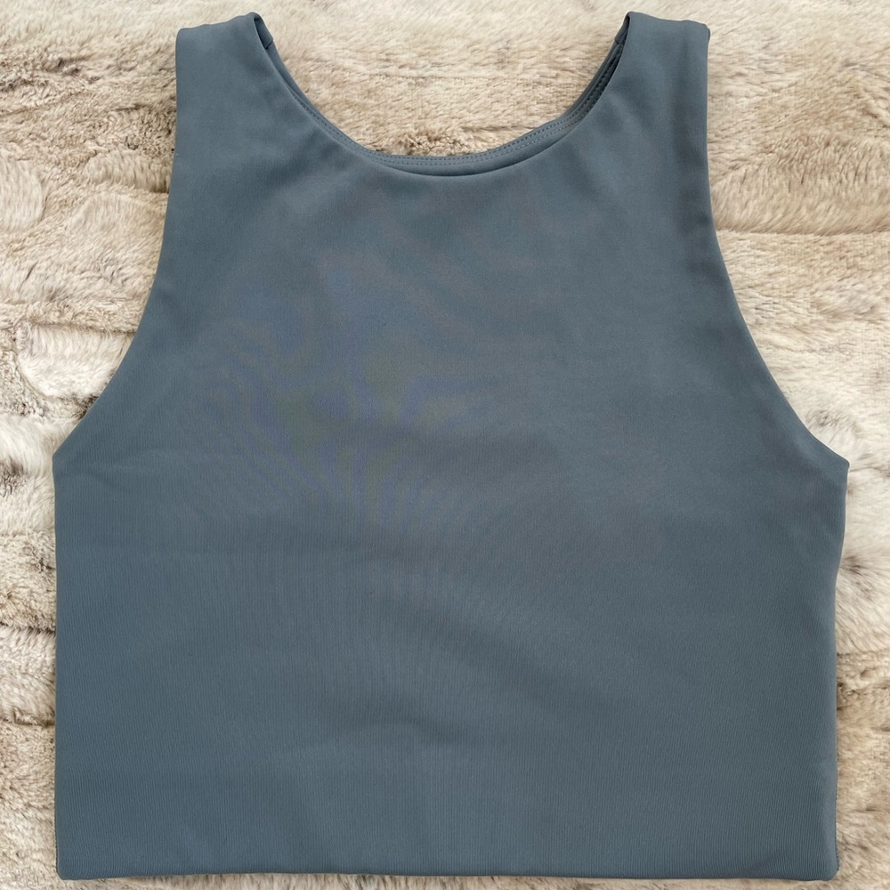 Girlfriend Collective Dylan Tank Bra XS Blue/Gray